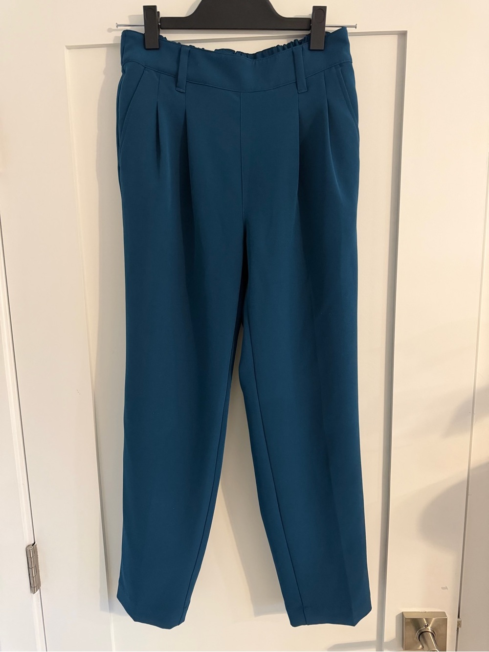 Loft Outlet Teal High-Waist Straight Ankle Trouser Pants Size XS